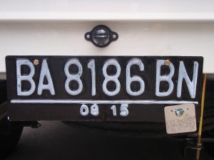 Indonesia License plate